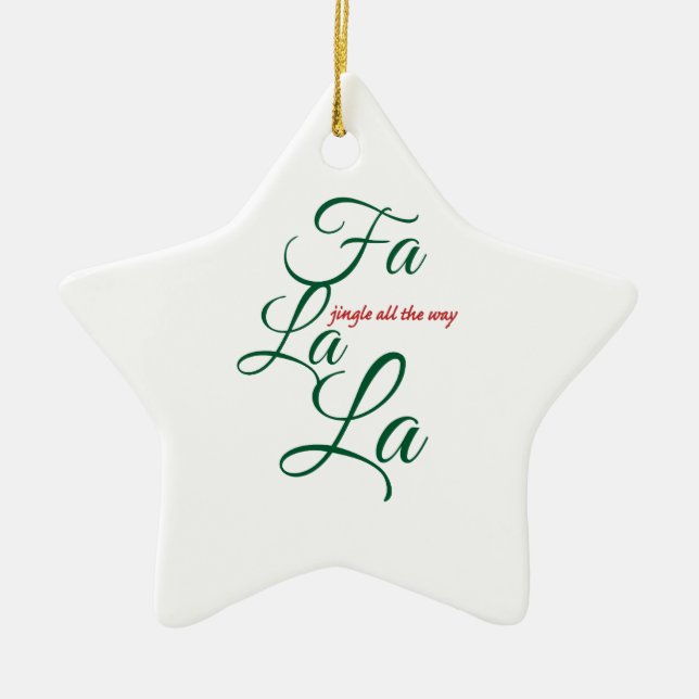 jingle all the way ceramic ornament (Front)