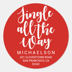Jingle All The Way Christmas Address Label