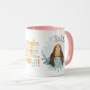 Jingle All The Way   Colourful Typographic Photo Mug