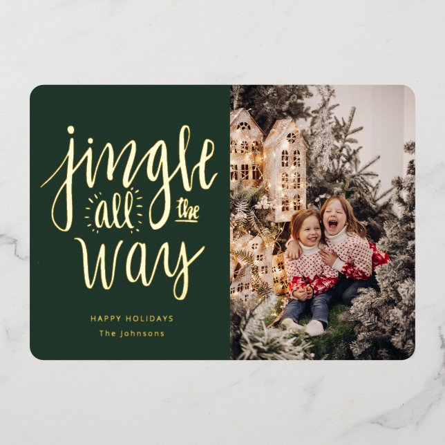 Jingle All the Way Fun Holiday Card (Front)