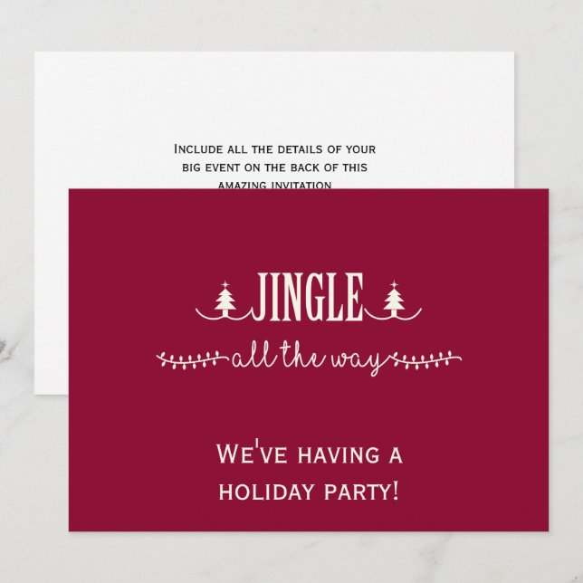 Jingle All The Way Invitation (Front/Back)