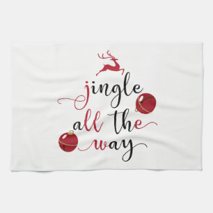 jingle all the way kitchen towel