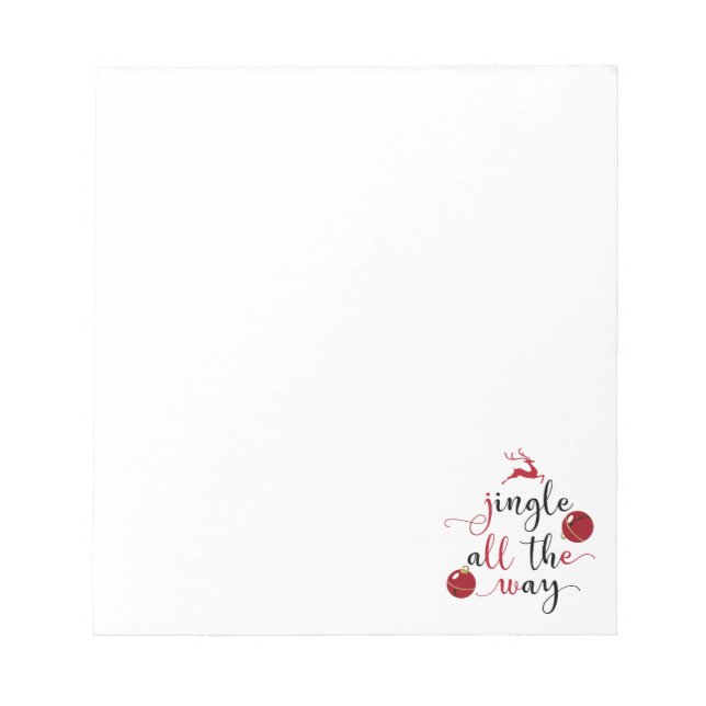 jingle all the way notepad (Front)