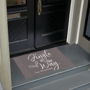 Jingle All the Way - Personalized Christmas Doormat