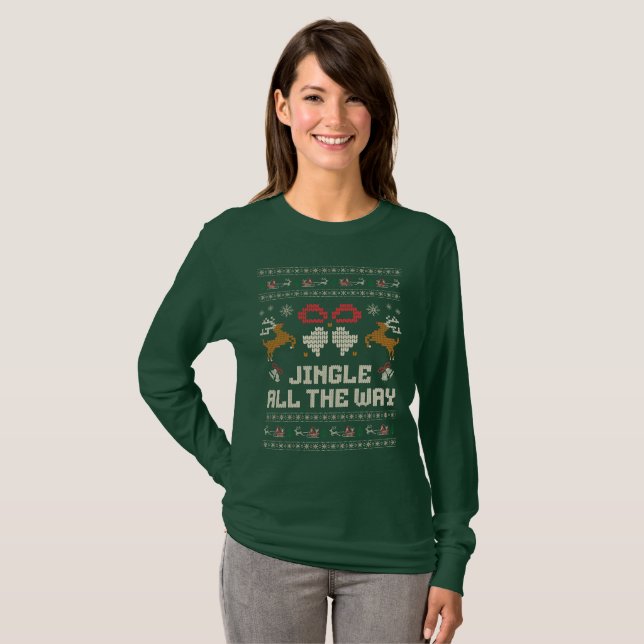 Jingle All the Way Ugly Christmas Sweater (Front Full)