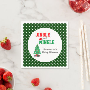 Jingle And Mingle Baby Shower Napkin