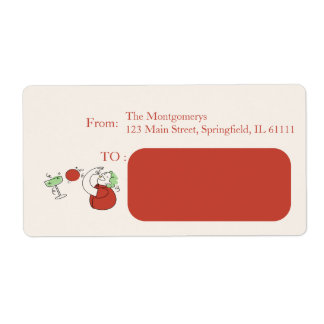 Jingle And Mingle Christmas Cocktail Party Label