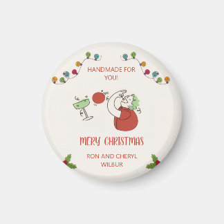 Jingle And Mingle Christmas Cocktail Party Magnet