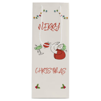 Jingle And Mingle Christmas Cocktail Party Wine Gift Bag