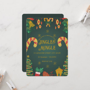Jingle and Mingle Christmas invitation 