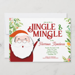 Jingle and Mingle Christmas Party Invite