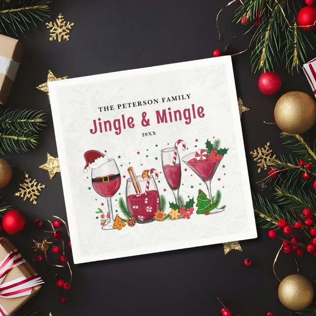 Jingle and Mingle Christmas Party Napkin (Creator Uploaded)