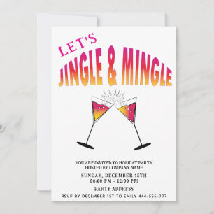 Jingle and Mingle cocktail  Holiday   Invitation