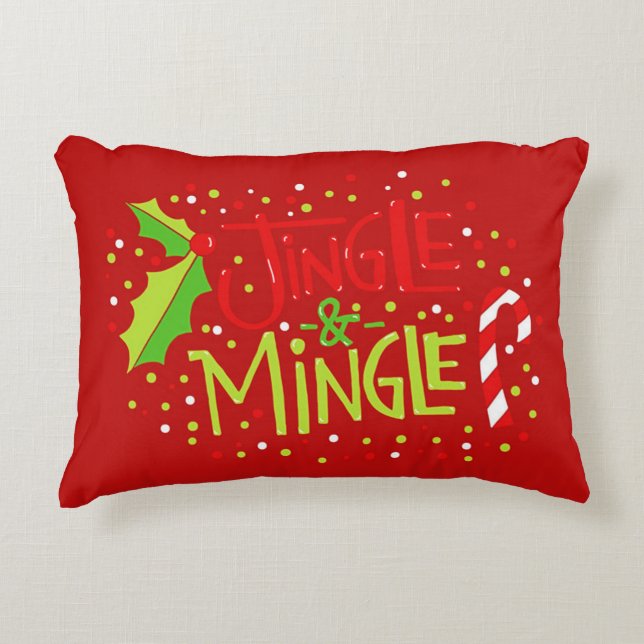 Jingle And Mingle Decorative Pillow (Front)