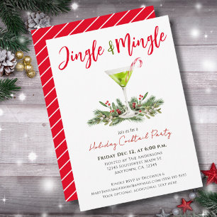 Jingle and Mingle Festive Cocktail Party    Invitation