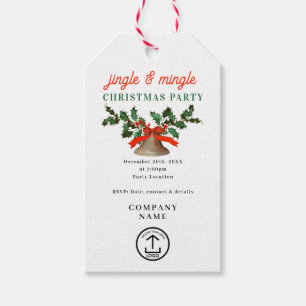Jingle and Mingle Holiday Business Christmas Party Gift Tags