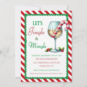 Jingle and Mingle Holiday Cocktail Party Invitation