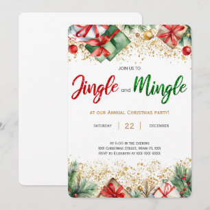Jingle And Mingle Holiday Party Invitation