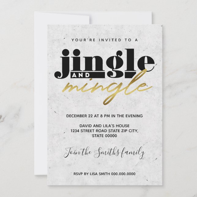 Jingle and Mingle Invitation (Front)