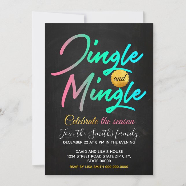 Jingle and Mingle Invitation (Front)