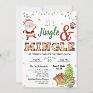 Jingle and Mingle Ugly Sweater Party Invitation
