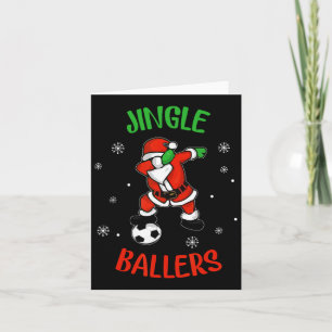 Jingle Ballers Christmas Soccer Santa Football Card