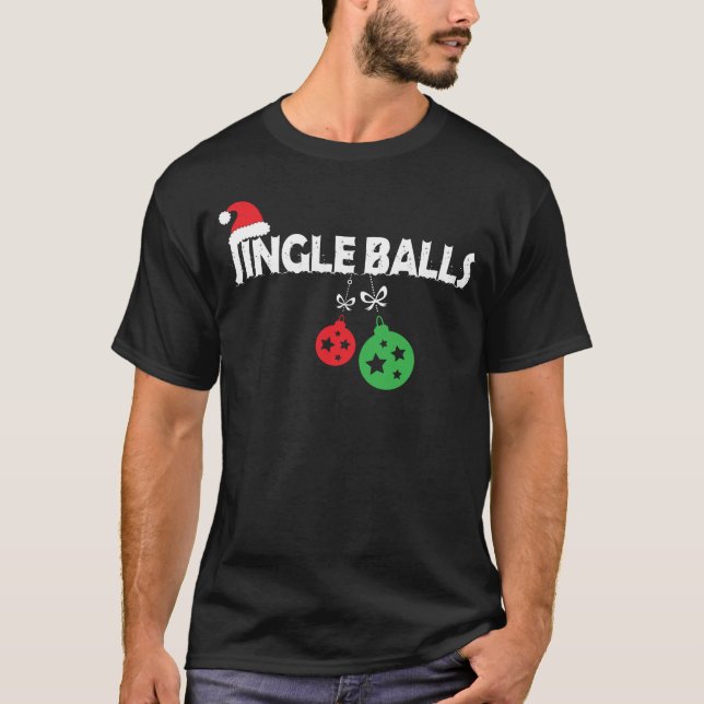 Jingle Balls Christmas - Matching Couple Chestnuts T-Shirt (Front)