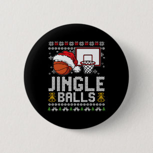 Jingle Balls Ugly Christmas Pajama Cool Sport X-Ma 2 Inch Round Button
