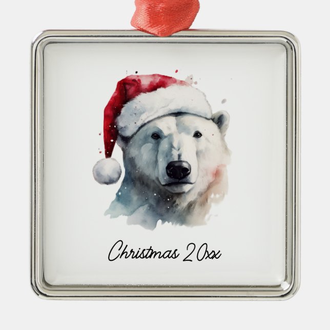 Jingle Bear Joy, custom Metal Ornament (Front)