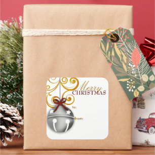 Jingle Bell Christmas Gift Tag Sticker
