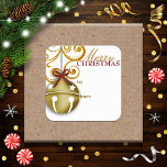 Jingle Bell Christmas Gift Tag Sticker<br><div class="desc">The perfect little peel and stick addition to your Christmas gift wrapping. Please take note: due to the glossy finish on these great stickers,  we suggest using a Sharpie marker when writing on them,  instead of a ballpoint pen.</div>