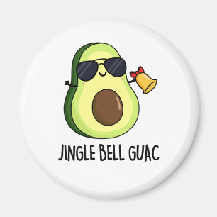 Jingle Bell Guac Funny Avocado Pun  Magnet