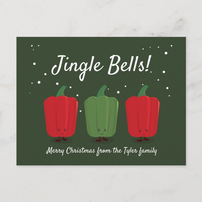 Jingle Bell Popers Carte postale de Noël (Devant)