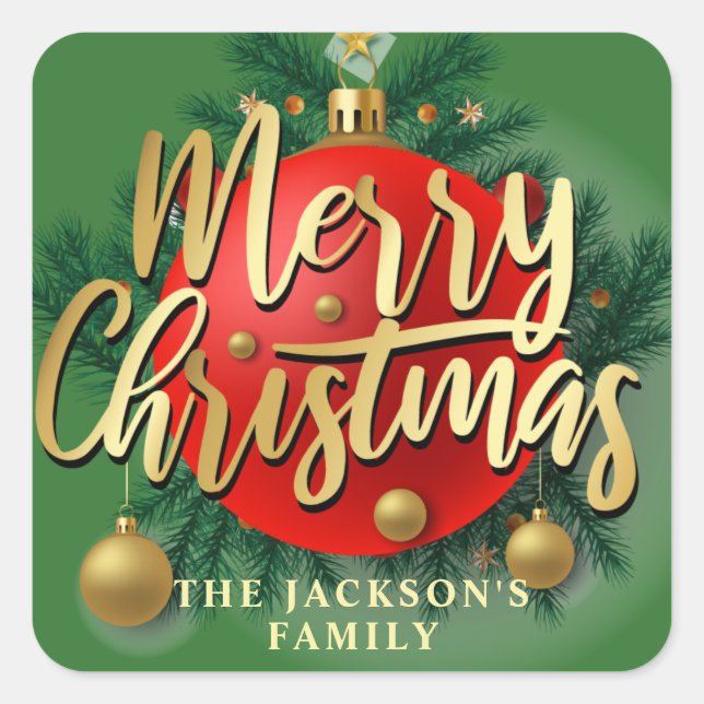 Jingle Bell Rock - Christmas  Square Sticker (Front)