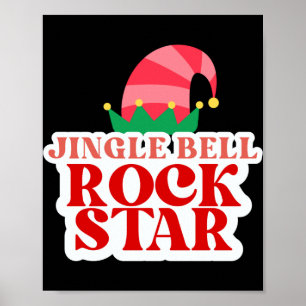 Jingle Bell Rock Star Black Christmas Toddler T Sh Poster