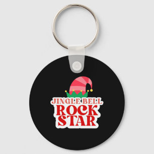 Jingle Bell Rock Star Christmas Girls Jersey T Shi Keychain