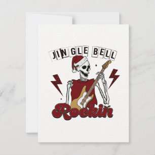 Jingle Bell Rockin' On Skeleton Guitar Player Card