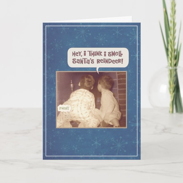 Jingle Bells and Reindeer Smells Holiday Card (Front)