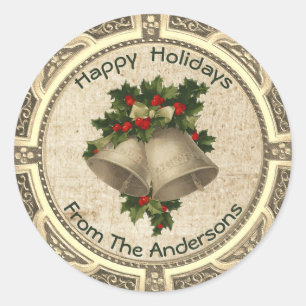 Jingle Bells Christmas Classic Round Sticker