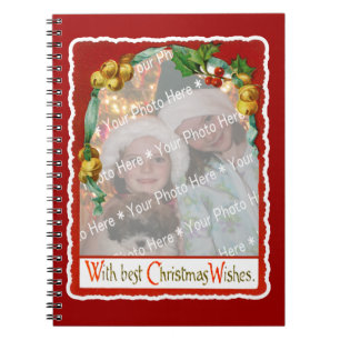 Jingle Bells Christmas Wishes Add-A-Photo Frame Notebook