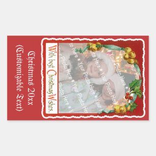 Jingle Bells Christmas Wishes Add-A-Photo Frame Re Sticker