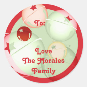 Jingle Bells Classic Round Sticker