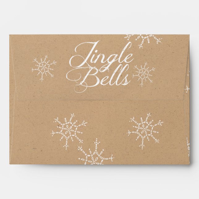 Jingle Bells Holly Holiday Enveloppe de Noël (Dos (Haut rabat))