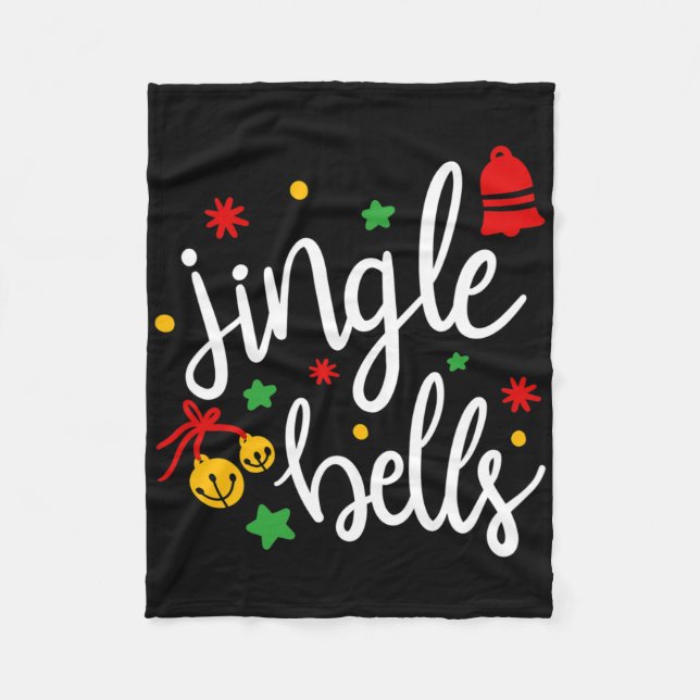 Jingle Bells Jingle All The Way Xmas Gift Christma Fleece Blanket (Front)