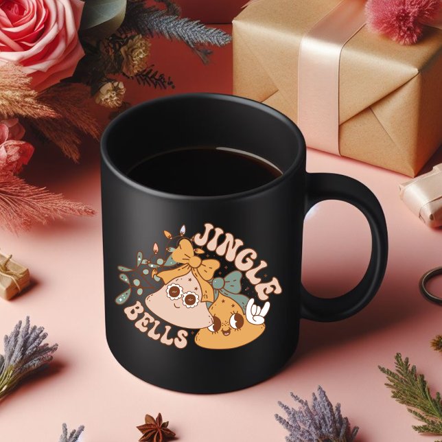 Jingle Bells Joyeux Noël Boire du café Mug (Créateur téléchargé)