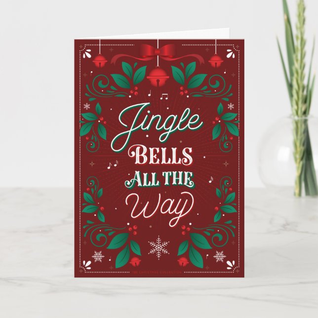 Jingle Bells Jusqu'À La Carte De Voeux De Noël (Devant)