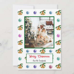 Jingle Bells, Marbles Christmas & Family Photo Holiday Card