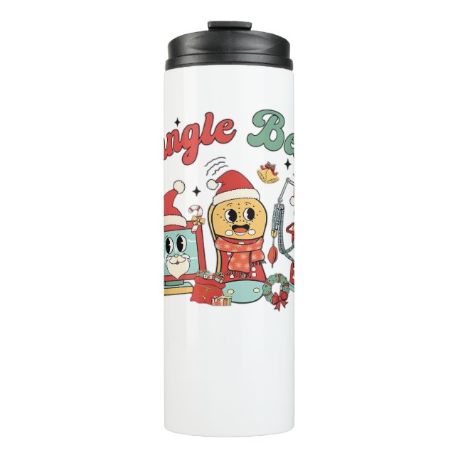 Jingle Bells Nurse, Christmas Nurse, Funny Christm Thermal Tumbler (Front)