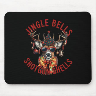 Jingle Bells Shotgun Shells Funny Hunting Hunter  Mouse Pad