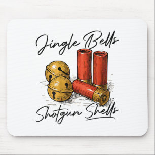 Jingle Bells Shotgun Shells (on Back)  Mouse Pad